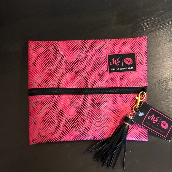 Small Makeup Junkie Bag , Pink Poison NWT